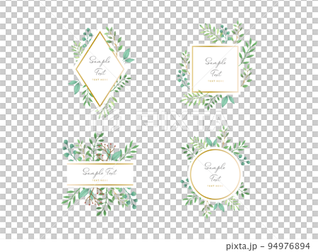 リーフのフレームセット2 Leaf Frame Vector Art リーフのフレームセット2 Leaf Frame Vector Art 94976894