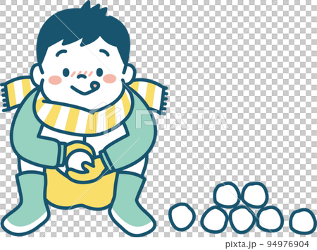 冬季打雪仗打雪仗男孩插畫簡單 冬季打雪仗打雪仗男孩插畫簡單 94976904