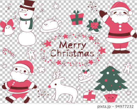 クリスマスイラストセット 94977232