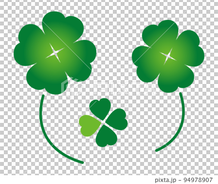 A four-leaf clover that brings good luck Vector illustration material 94978907