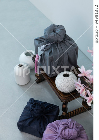 Korean traditional gift packaging with silk clothes 94981352
