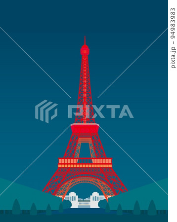 エッフェル塔　tour　eiffel　パリ　paris　夜景 94983983