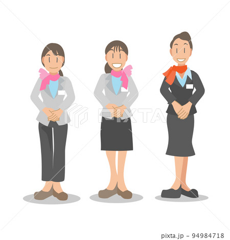 お客様を迎える女性従業員 94984718