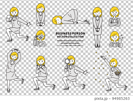 Set of business women 94985263