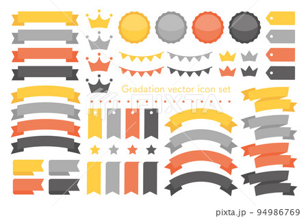 リボン等 飾りアイコンセット ベクターイラスト 94986769