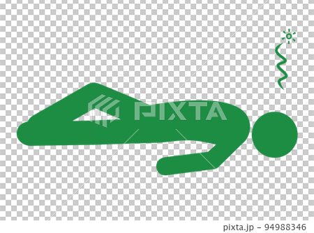 仰向けに倒れて失神し、意識不明になっている人のイラスト 仰向けに倒れて失神し、意識不明になっている人のイラスト 94988346