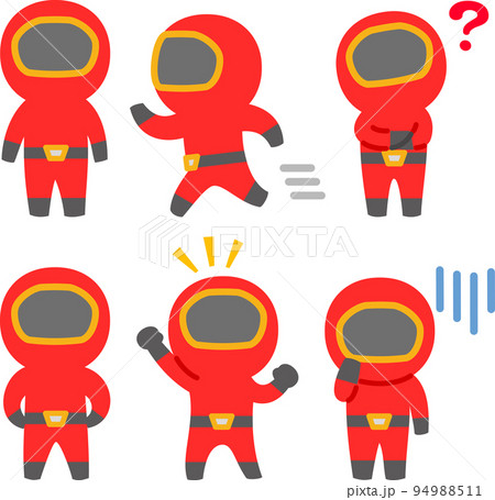 ヒーロー、戦隊のキャラクターのアイコンセット ヒーロー、戦隊のキャラクターのアイコンセット 94988511