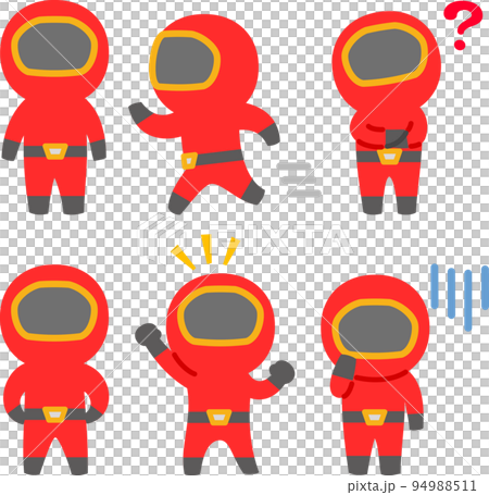 Hero, squadron character icon set 94988511