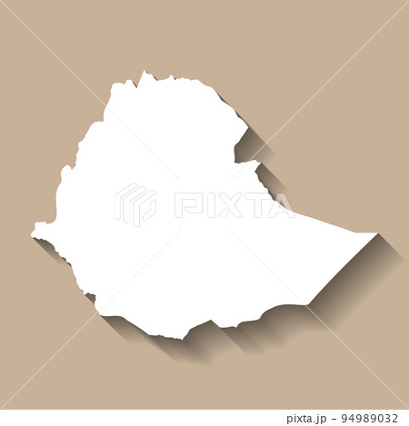 Ethiopia vector country map silhouette