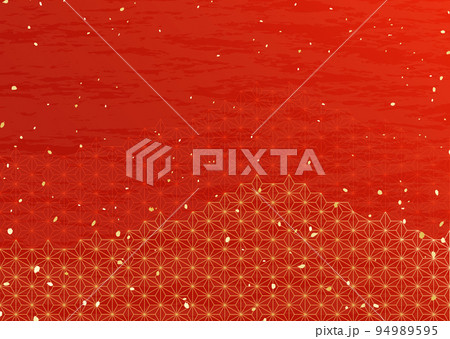 麻の葉模様　和風背景素材 94989595