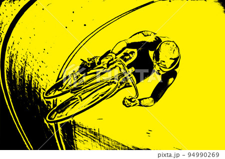 自転車の写真を加工したイラスト 94990269