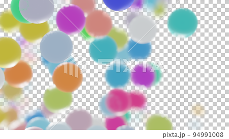 CGパーティクル　多数のカラフルなボール 94991008