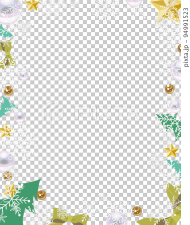 Transparent Christmas frame material 1 vertical size 94991523