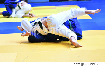 Two boys fighter compete in Judo 94991739