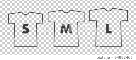 Icon of 3 short-sleeved T-shirts with sizes S/M/L - White/Alphabet 94992465