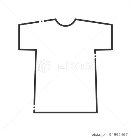 シンプルな半袖Tシャツのアイコン - 白・無地の洋服・下着のイメージ