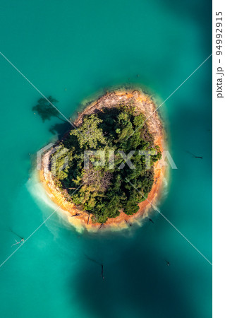 Aerial view of Khao Sok national park Cheow Lan Dam lake in Surat Thani, Thailand Aerial view of Khao Sok national park Cheow Lan Dam lake in Surat Thani, Thailand 94992915