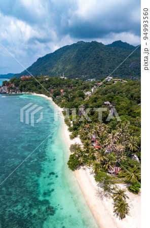 Aerial view of Leela Beach in koh Phangan, Thailand Aerial view of Leela Beach in koh Phangan, Thailand 94993560