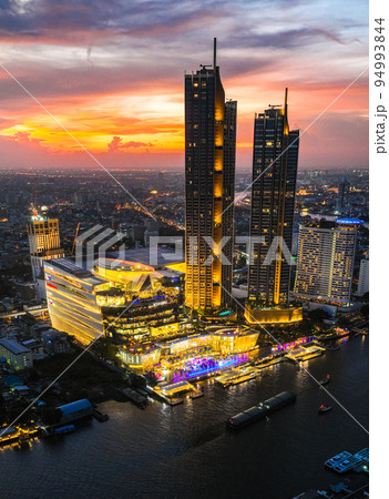 Aerial view of Icon Siam water front building in downtown Bangkok, Thailand 94993844