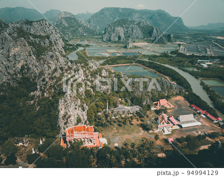 Aerial view of Khao Daeng View Point, the red mountain, in Sam Roi Yot National Park, in Prachuap 94994129
