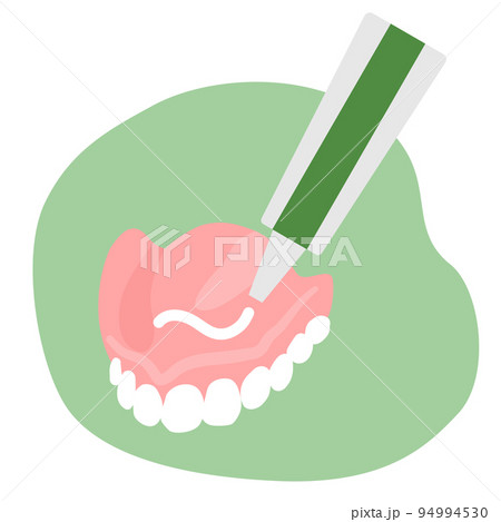 入れ歯と入れ歯安定剤 94994530
