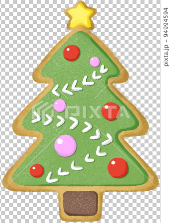 Christmas tree cute icing cookie illustration material Christmas tree cute icing cookie illustration material 94994594