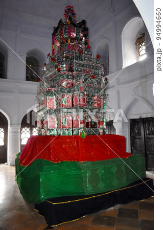 Tazia, replica of Imam Hussain's tomb, Chota Imambara interior, Lucknow, Uttar Pradesh, India 94994660