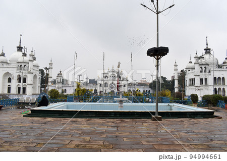 Full view of Chota Imambara initially a congregation hall for Shia Muslims. Built by Muhammad Ali Shah, Lucknow, Uttar Pradesh, India 94994661