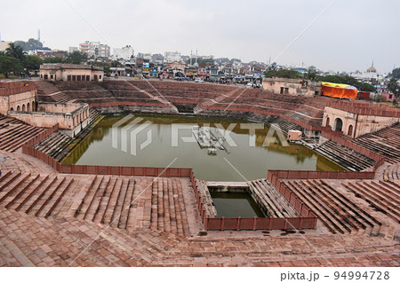 Ghanta Ghar Talab or Pond with red stoned stairs constructed by Nawab Nasir-ud-din Haider in the year 1881. Lucknow, Uttar Pradesh Ghanta Ghar Talab or Pond with red stoned stairs constructed by Nawab Nasir-ud-din Haider in the year 1881. Lucknow, Uttar Pradesh 94994728