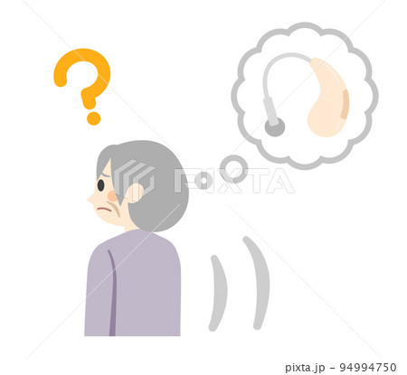補聴器を探す高齢者 94994750