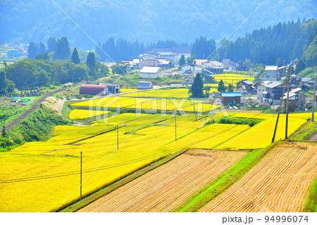 JR飯山線 横倉駅周辺の風景(長野県栄村)【2022.9】 JR飯山線 横倉駅周辺の風景(長野県栄村)【2022.9】 94996074