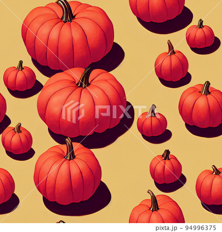 illustrated autumn harvest pumpkin background 94996375