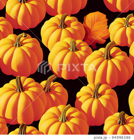 illustrated autumn harvest pumpkin background 94996386