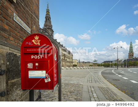 Danish post box in Copenhagen, Denmark Danish post box in Copenhagen, Denmark 94996492
