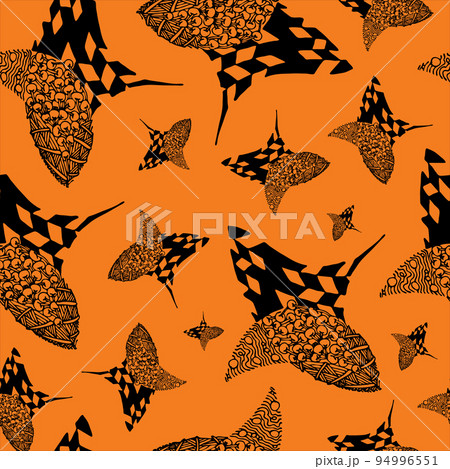 Abstract zenart seamless pattern illustration on the color background 94996551