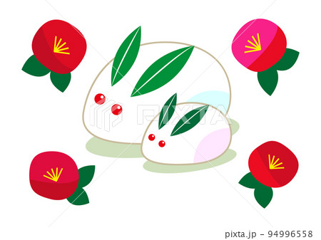 雪うさぎのイラスト素材 94996558