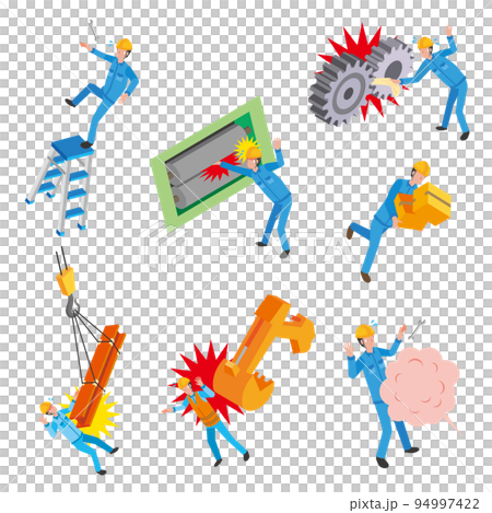 危険作業労災のイラストセット 94997422