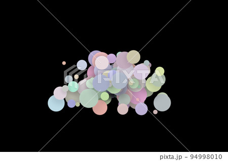 Multicolored decorative balls. Abstract 3D illustration or rendering 94998010