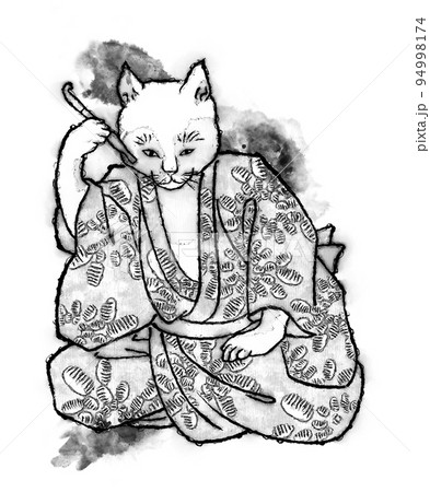 浮世絵 猫の擬人化 その13 インクバージョン 浮世絵 猫の擬人化 その13 インクバージョン 94998174