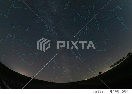 夏の星座　北海道　星座の線 94999096