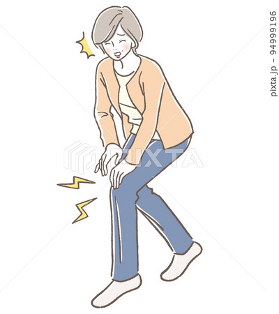 膝が痛いシニア女性 膝が痛いシニア女性 94999196
