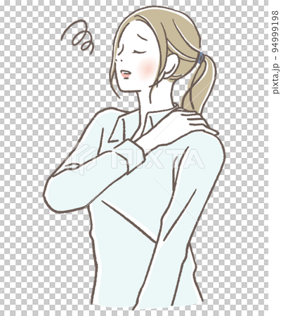 A woman with stiff shoulders 94999198