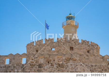 Saint Nicholas Fortress in port of the Rhodes town, Greece. 94999758