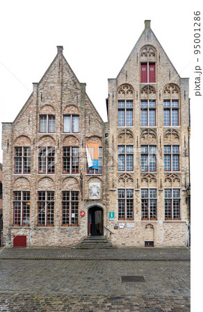 Damme, Flemish Region - Belgium - Historical facades in Flemish Renaissance brickstone style Damme, Flemish Region - Belgium - Historical facades in Flemish Renaissance brickstone style 95001286