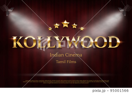 Kollywood indian cinema vector banner with text 95001566