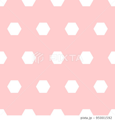 white six angle on pink background and pattern. 95001592