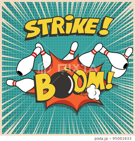 Bowling club cartoon social media banner concept 95001633