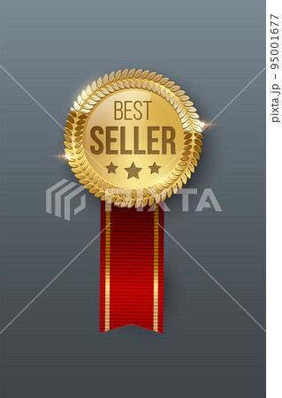 Award medal 3d realistic vector color illustration 95001677