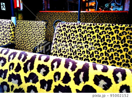 大阪のバスの座席シートはヒョウ柄だった！ 95002152