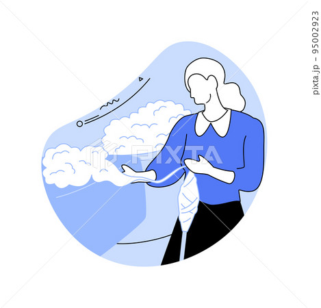 Cotton spinning isolated cartoon vector illustrations. Cotton spinning isolated cartoon vector illustrations. 95002923